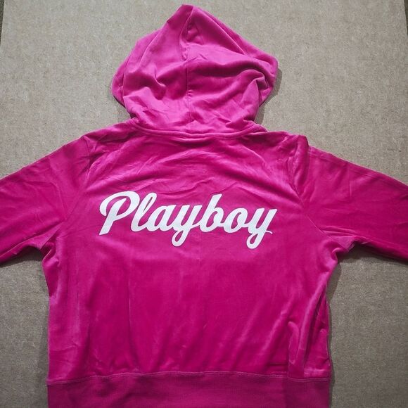 PLAYBOY Fuchsia Pink Hoodie Jacket -S - Picture 5 of 8